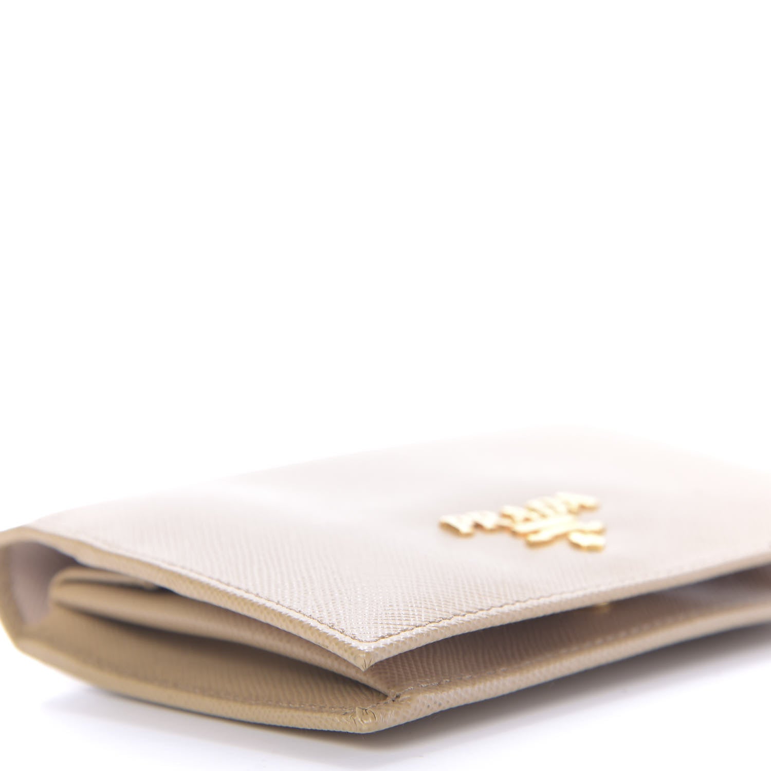 Prada Saffiano Multicolor Compact Wallet Sabbia Cammeo Orchidea 6 of 9