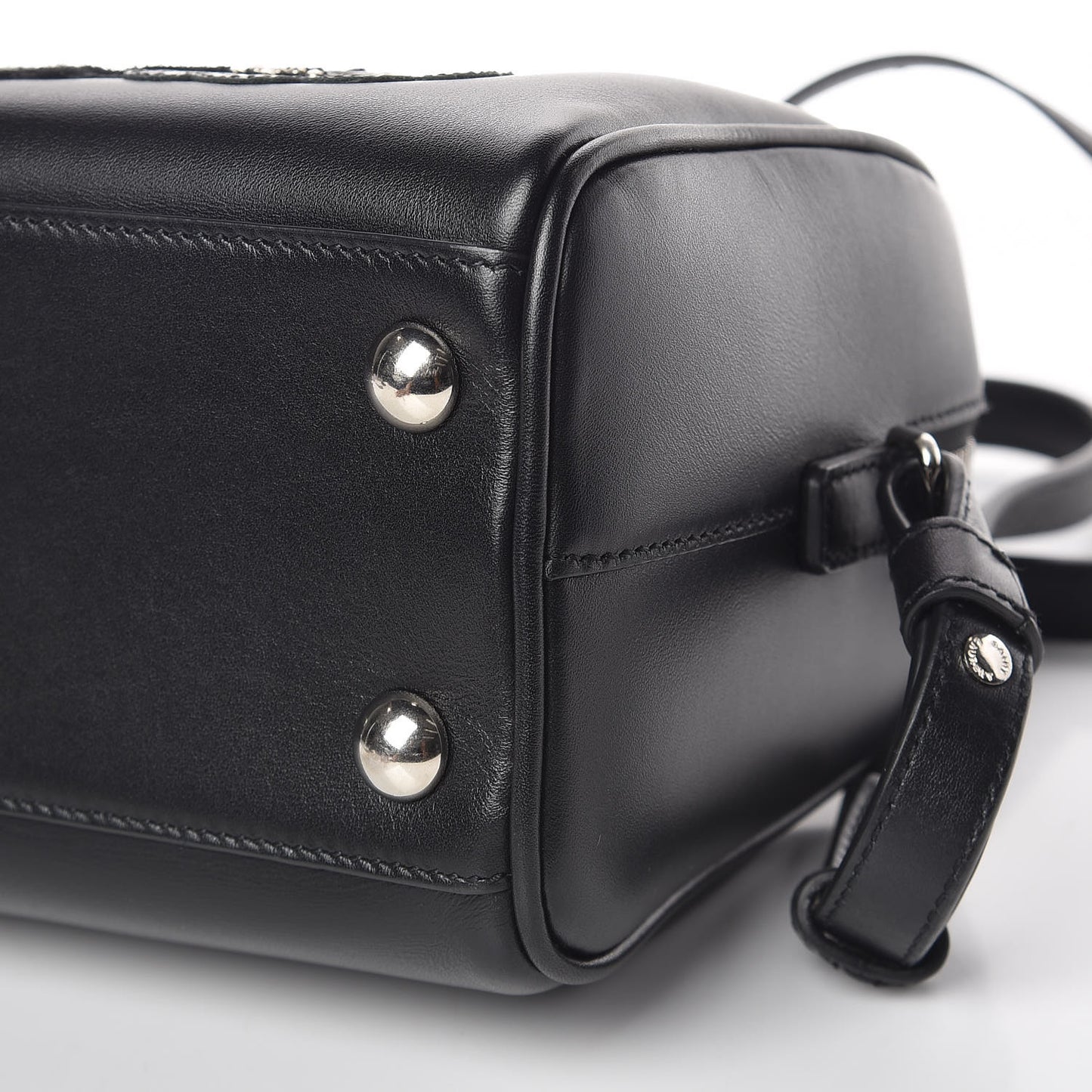 Calfskin Love Patchwork Classic Baby Duffle Black