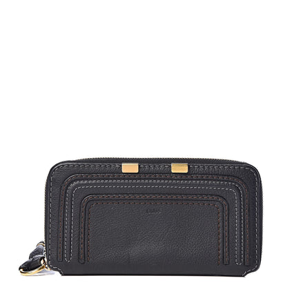 Chloe Grained Calfskin Marcie Long Zip Around Wallet Black 1 of 8