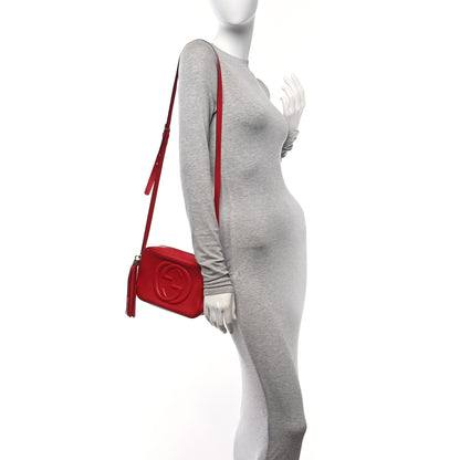 Gucci Pebbled Calfskin Small Soho Disco Bag Tabasco Red 2 of 10