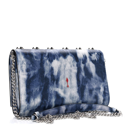 Christian Louboutin Calfskin Printed Punk Spikes Paloma Clutch Multicolor 2 of 4