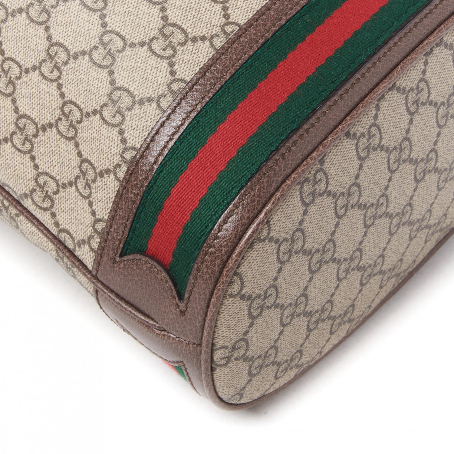 Gucci GG Supreme Monogram Web Ophidia Bucket Bag Brown 6 of 8