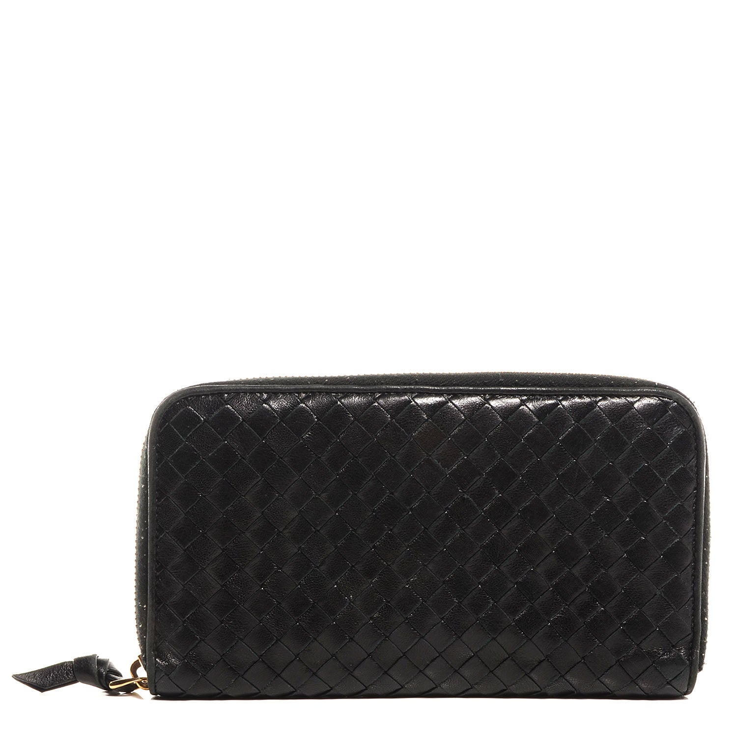 Bottega Veneta Nappa Intrecciato Zip Around Wallet Black 1 of 8