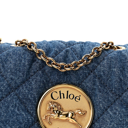 Chloe Denim Small Heritage Shoulder Bag Ashes Blue 8 of 10