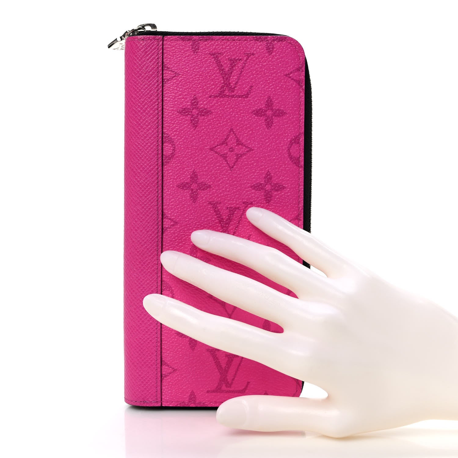 Louis Vuitton Taigarama Vertical Zippy Wallet Fuchsia 2 of 7