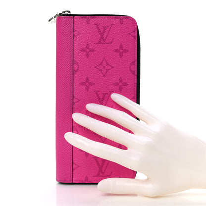 Louis Vuitton Taigarama Vertical Zippy Wallet Fuchsia 2 of 7