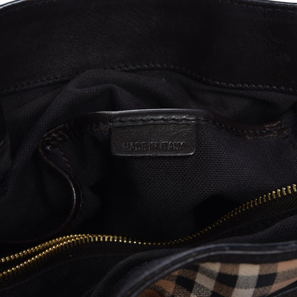 Burberry Haymarket Check Medium Golderton Tote Chocolate 7 of 20