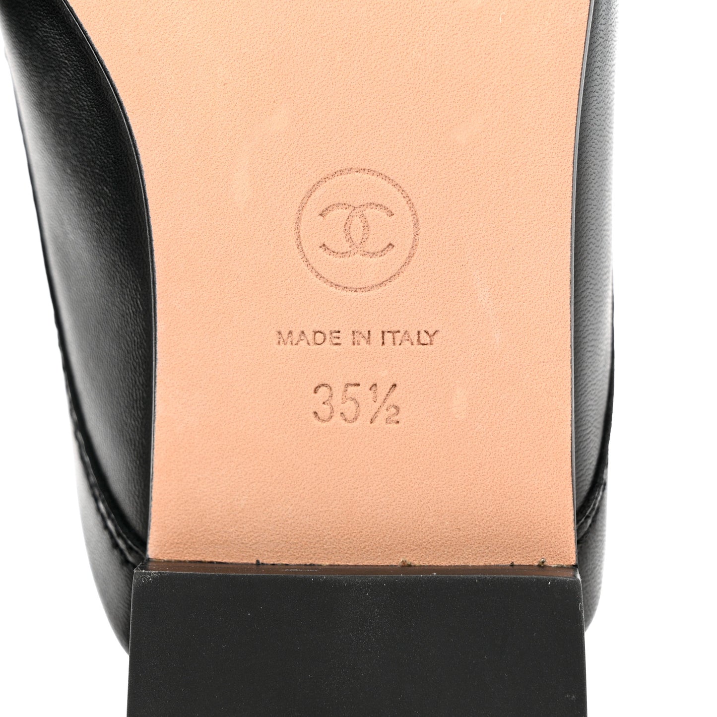 Lambskin CC Mules 35.5 Black