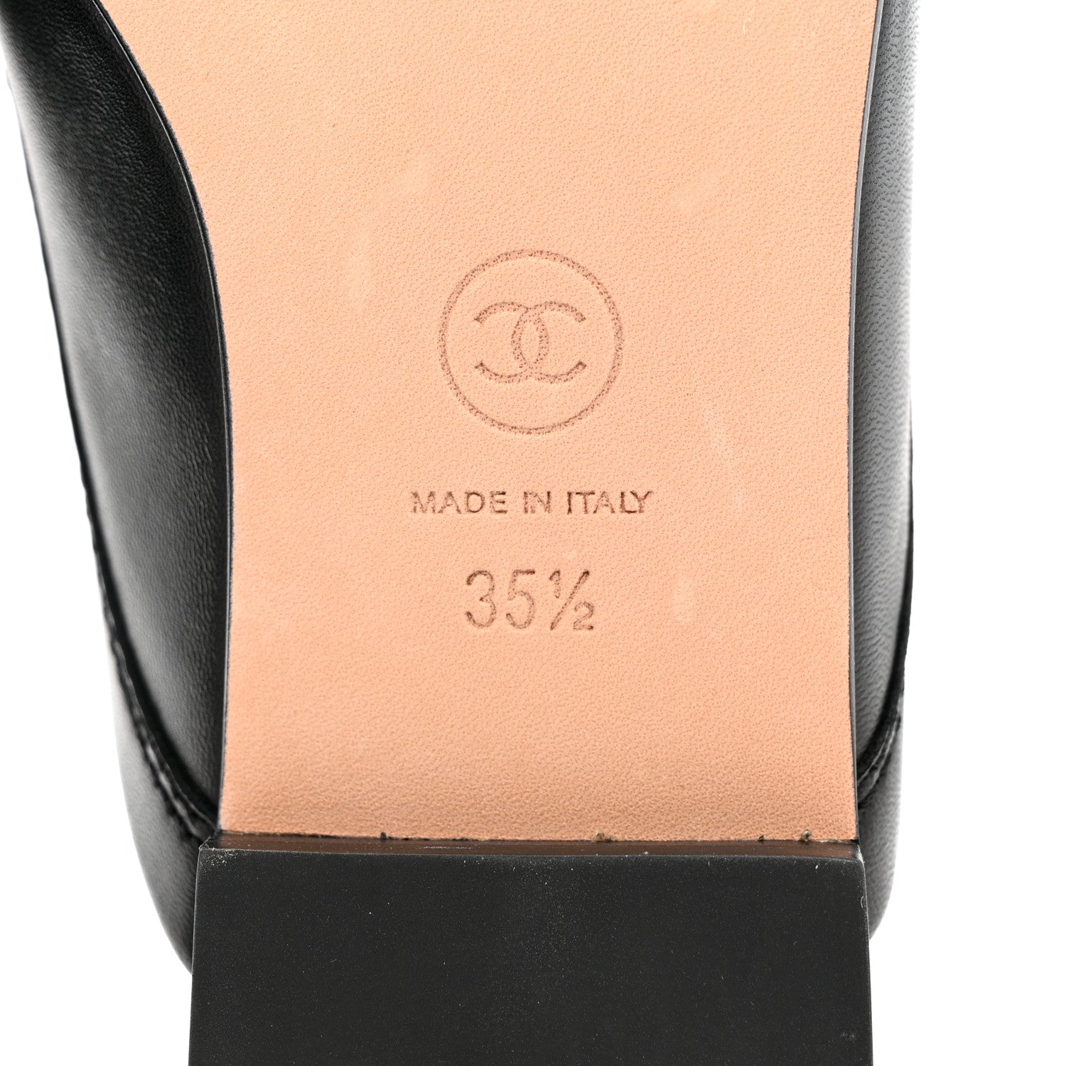 Chanel Lambskin CC Mules 35.5 Black 6 of 12