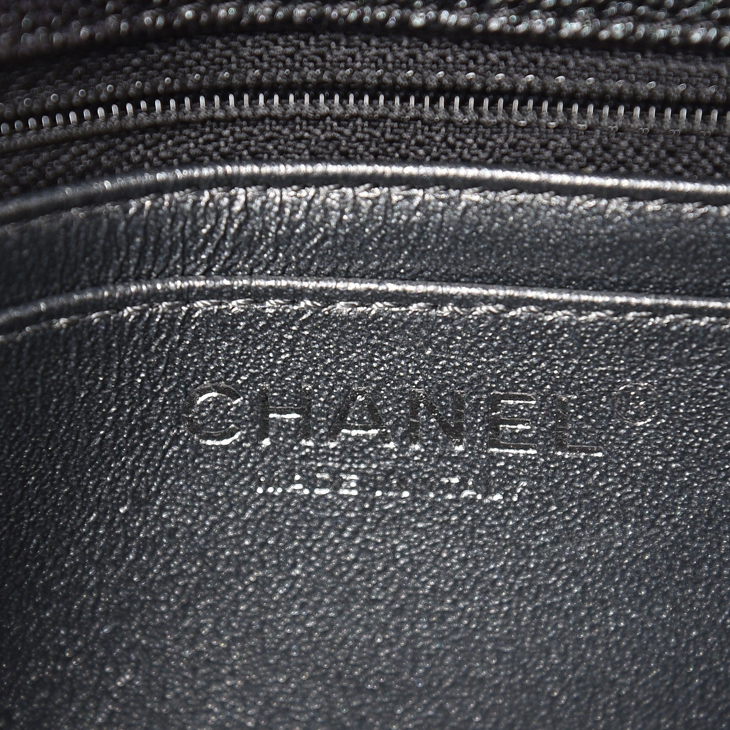 Chanel Iridescent Caviar Chevron Quilted Mini Rectangular Flap Black 6 of 9