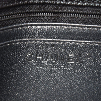 Chanel Iridescent Caviar Chevron Quilted Mini Rectangular Flap Black 6 of 9