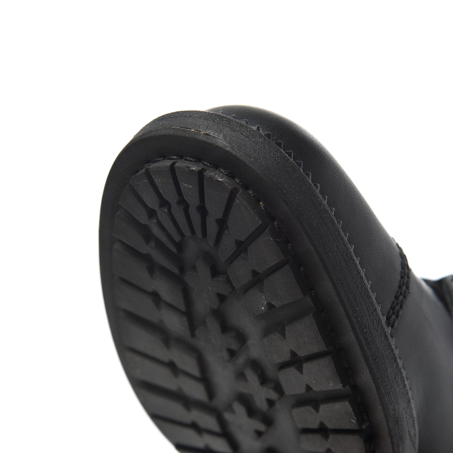 Calfskin Quilted Lace Up Combat Boots 37 Black