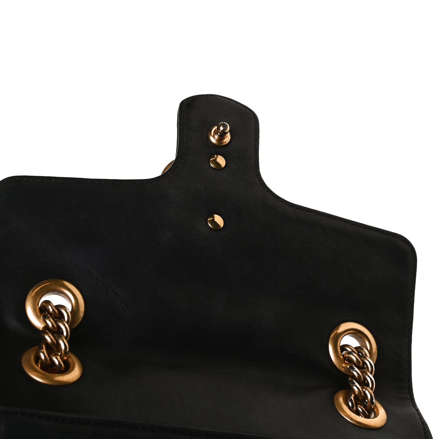 Gucci Calfskin Matelasse Mini GG Marmont Shoulder Bag Black 14 of 16
