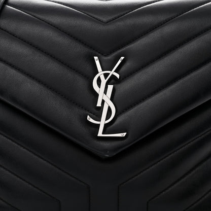 Saint Laurent Calfskin Y Quilted Monogram Medium Loulou Chain Satchel Black 8 of 10