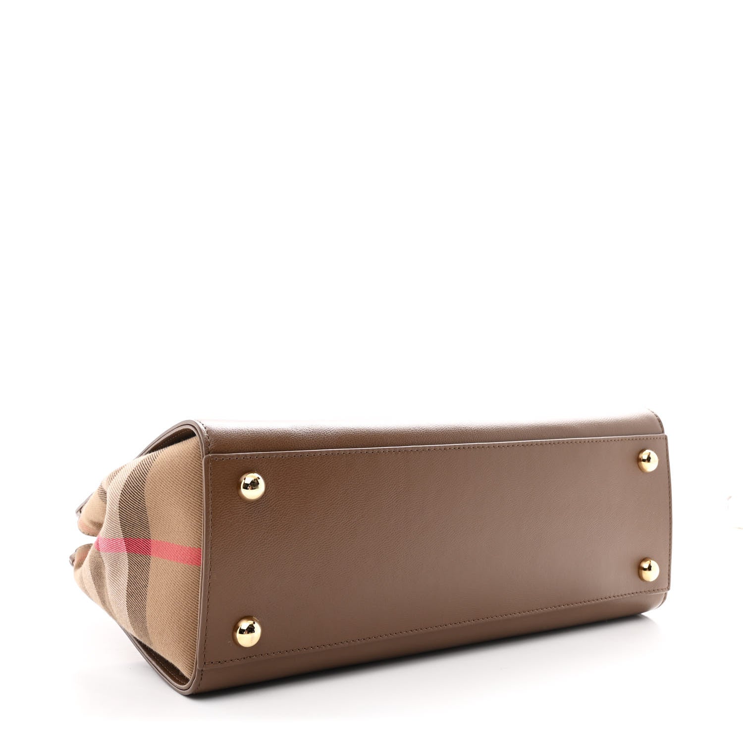 Burberry Calfskin Mega Check Small Banwell Tote Brown 4 of 9
