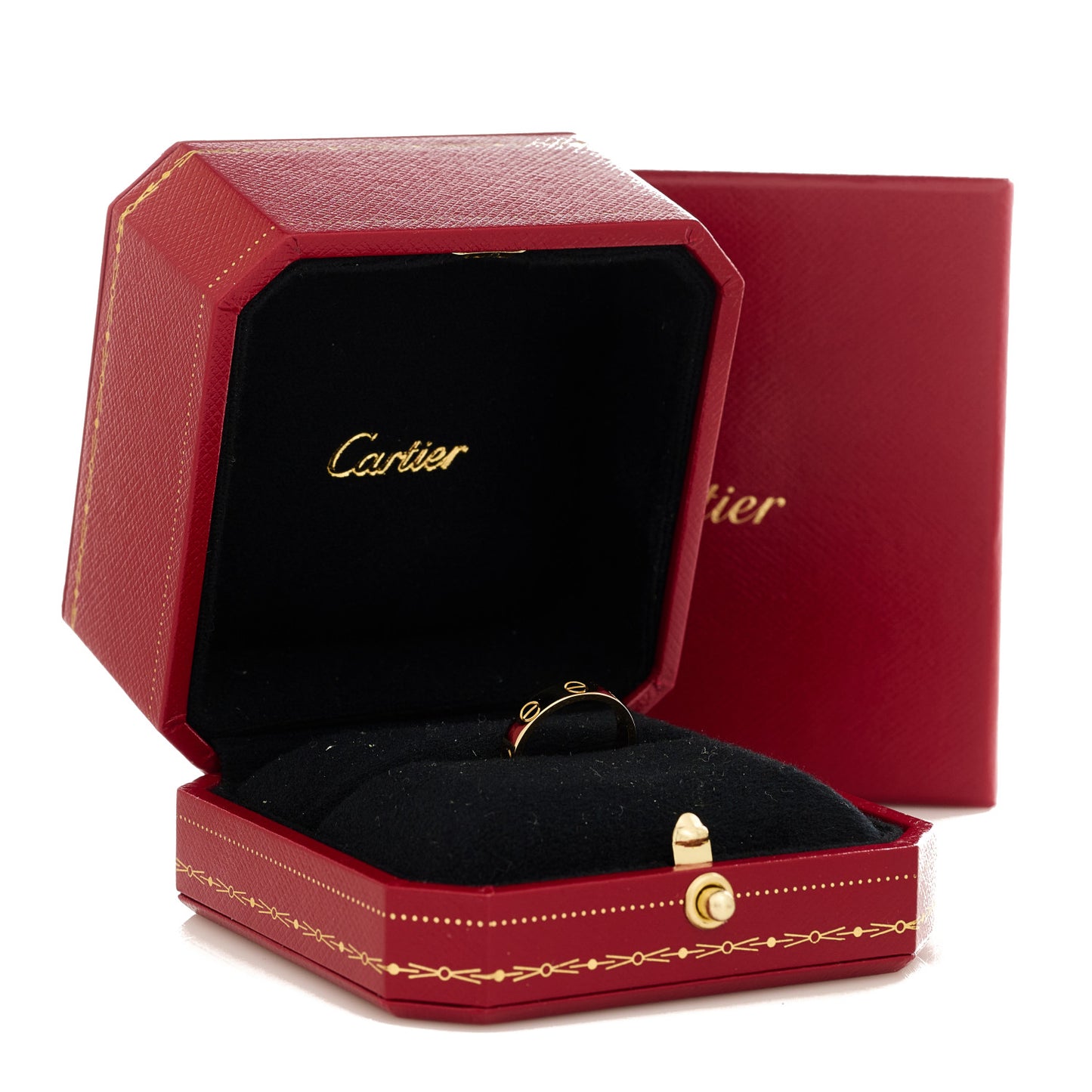 18K Yellow Gold 3.5mm LOVE Wedding Band Ring 47 4