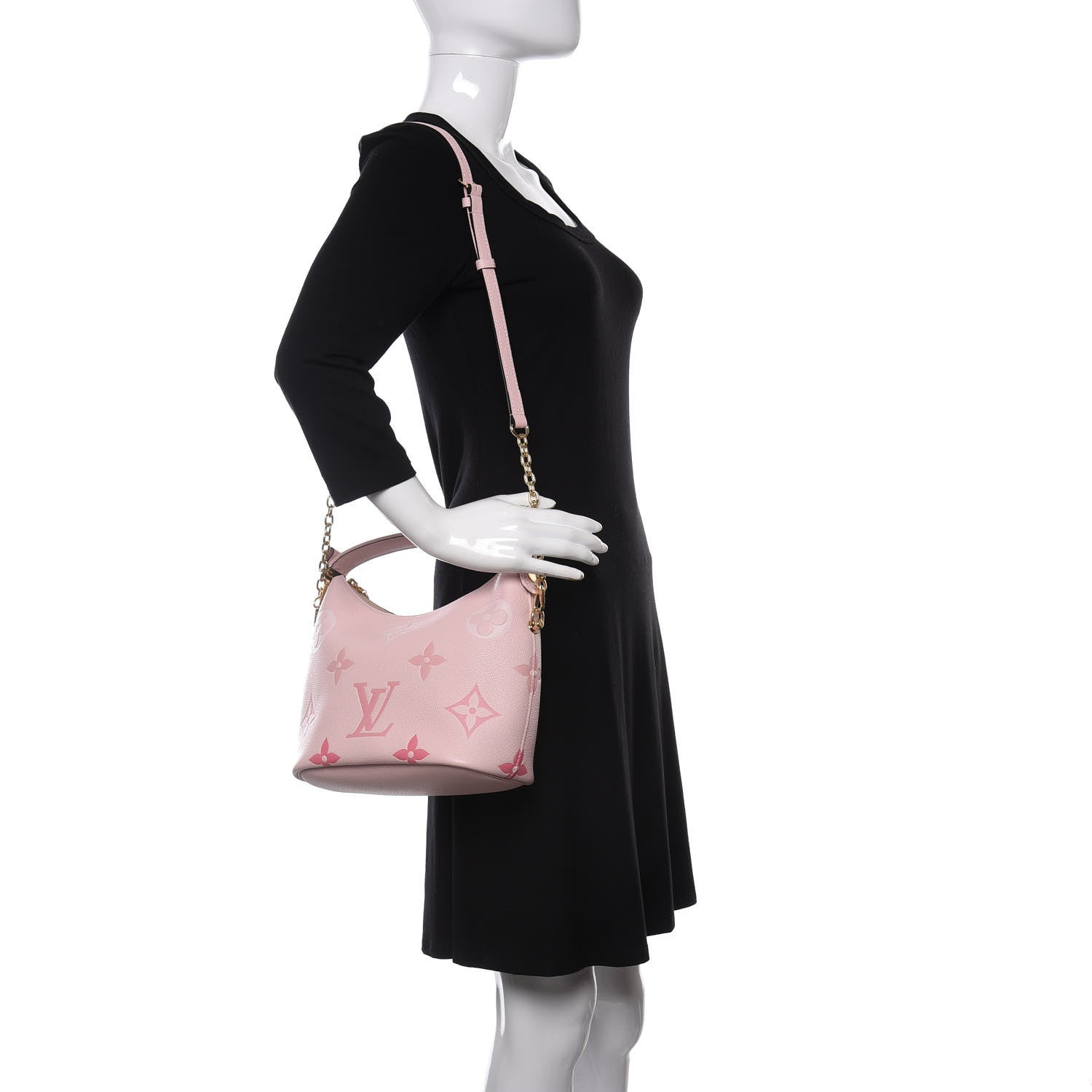 Louis Vuitton Empreinte Monogram Giant By The Pool Marshmallow Hobo PM Bouton De Rose 2 of 11