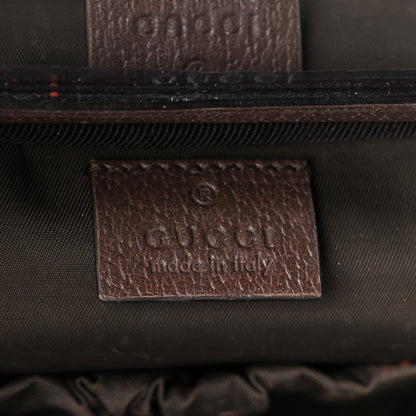 Gucci GG Supreme Monogram Textured Calfskin Web Ophidia Vanity Cosmetic Case Beige Ebony New Acero 6 of 13