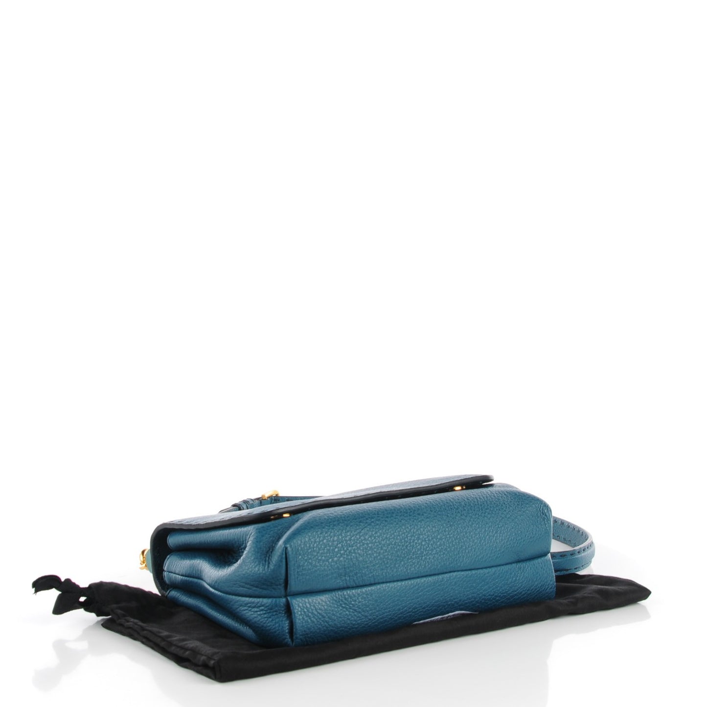 Calfskin Medium Soft Miss Sicily Satchel Blu Mare