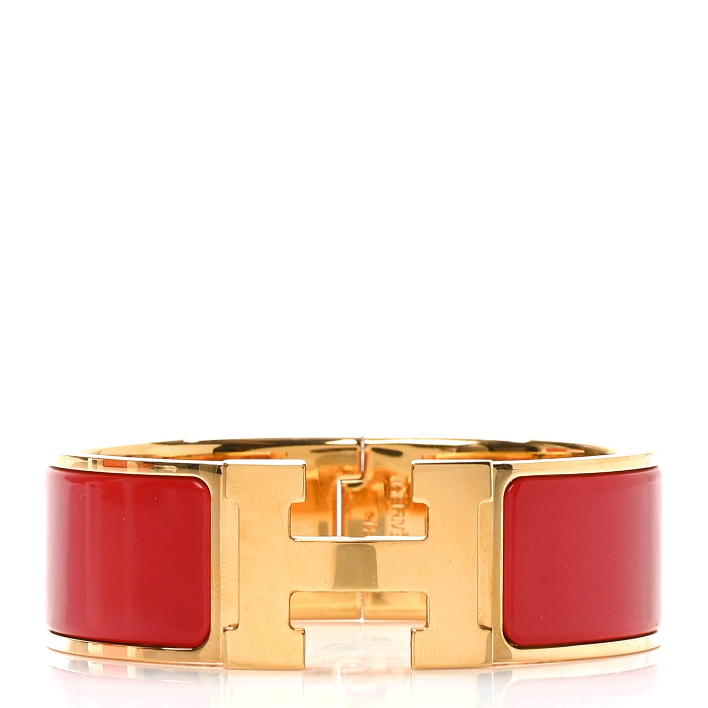 Enamel Wide Clic Clac H Bracelet GM Red
