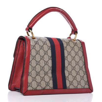 Gucci GG Supreme Monogram Small Queen Margaret Top Handle Bag Red 3 of 10