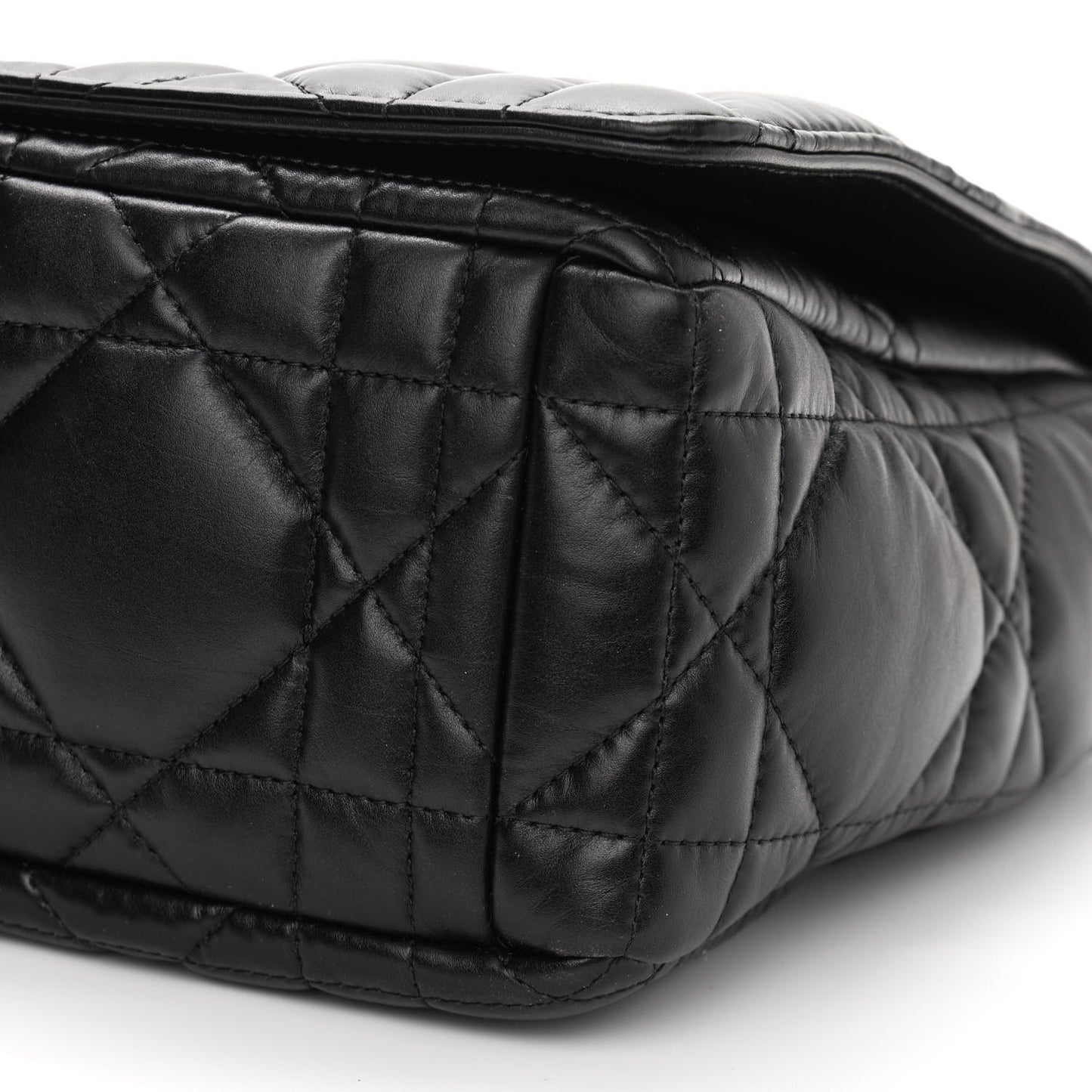 Calfskin Macrocannage Large Caro Bag Black