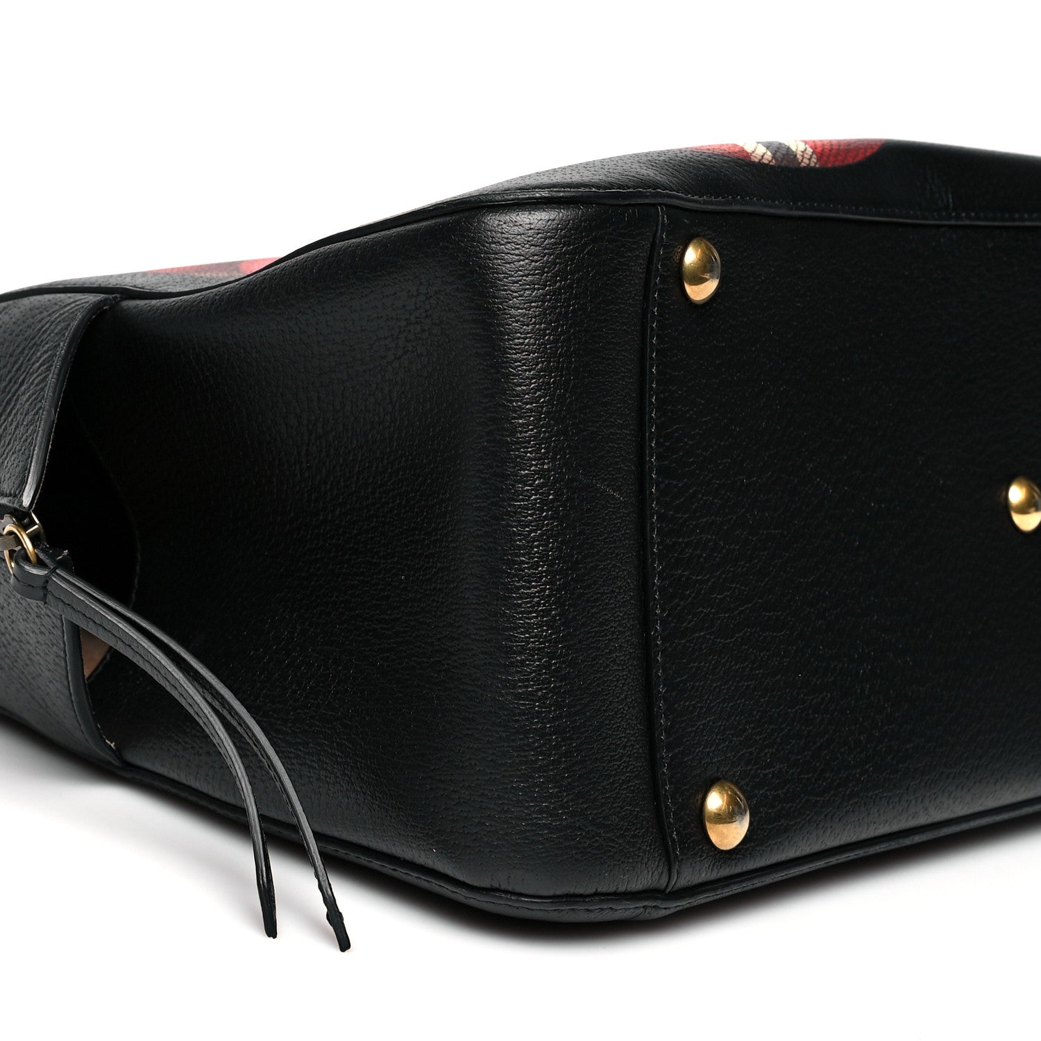 Gucci Calfskin Kingsnake Print Duffle Black 10 of 11