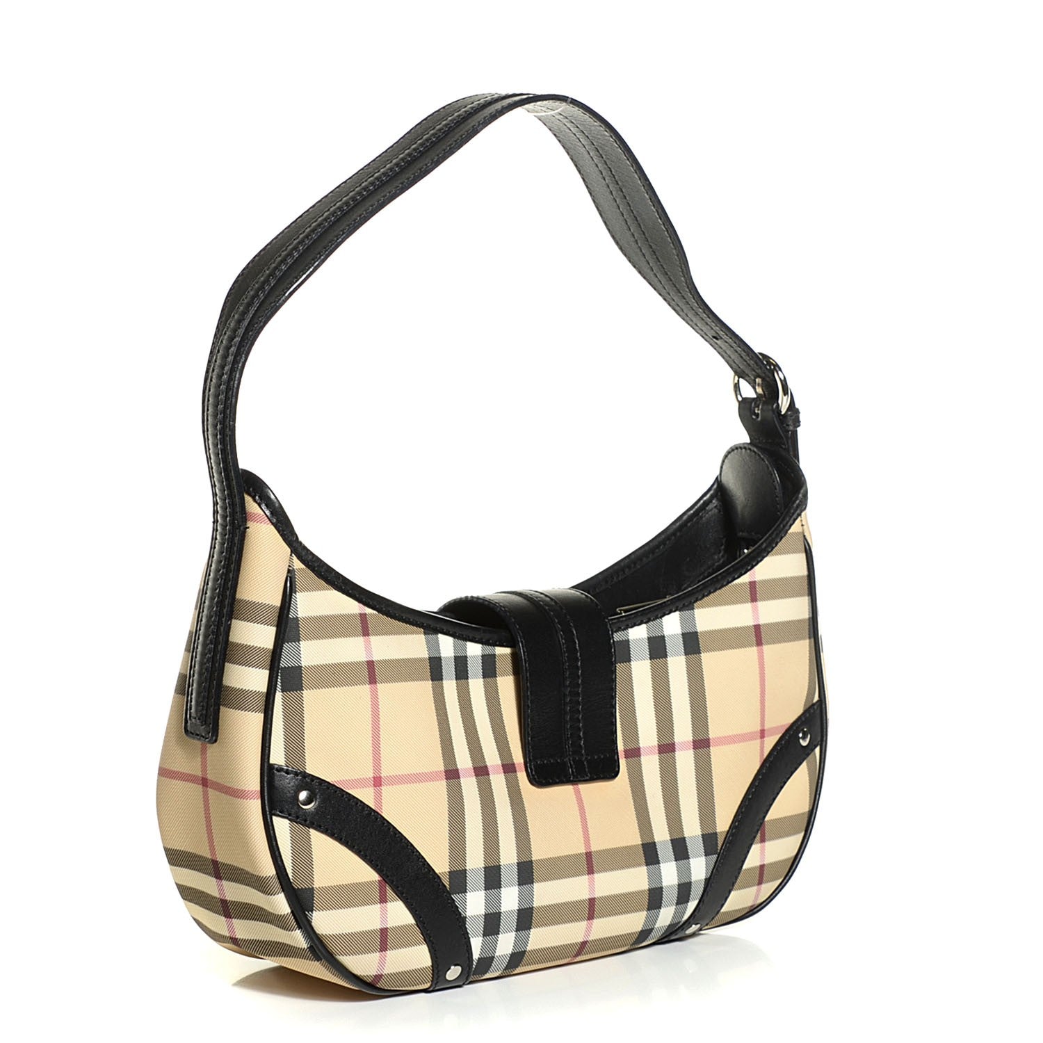 Burberry House Check Buckle Small Shoulder Bag Black 3 of 7