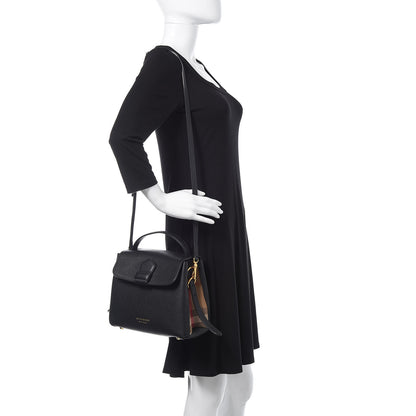 Burberry Derby Calfskin House Check Small Camberley Black 2 of 10