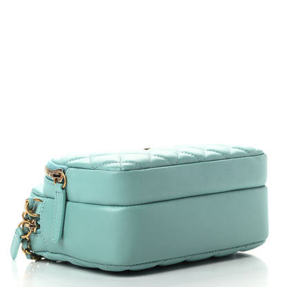 Chanel Calfskin Quilted Day Trips Camera Case Turquoise 4 of 11
