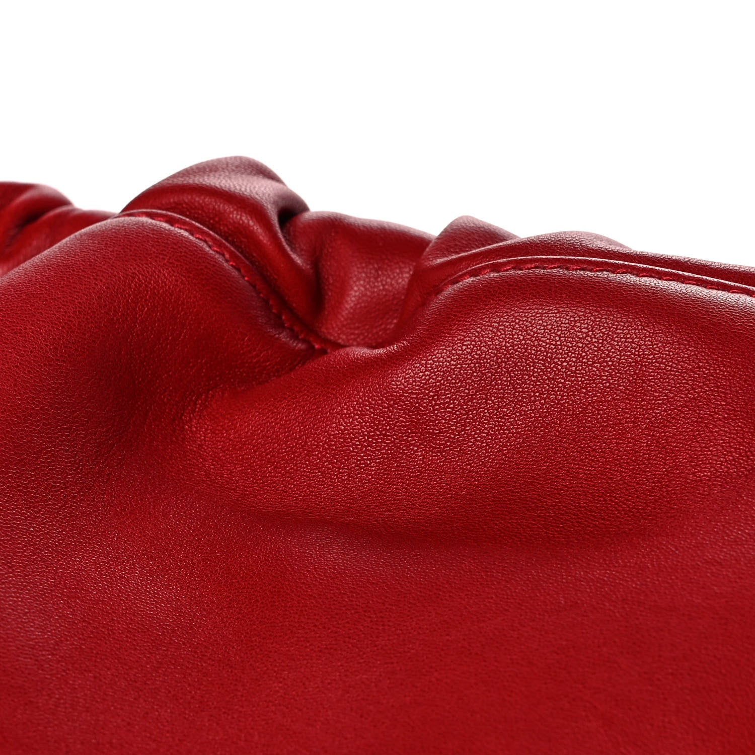 Saint Laurent Lambskin Teddy Drawstring Bag Eros Red 11 of 16