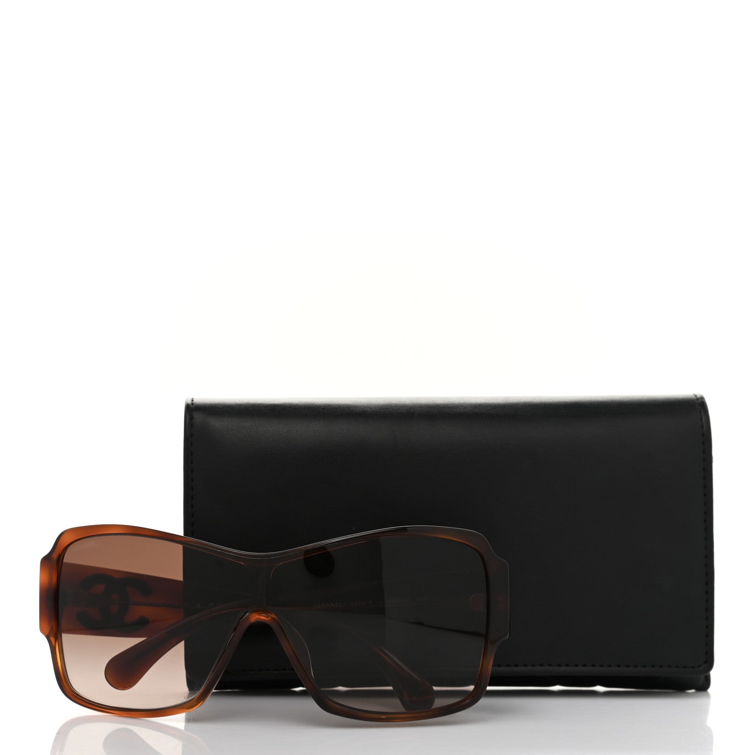 Chanel Acetate Shield Sunglasses 5449-A Dark Tortoise 9 of 9