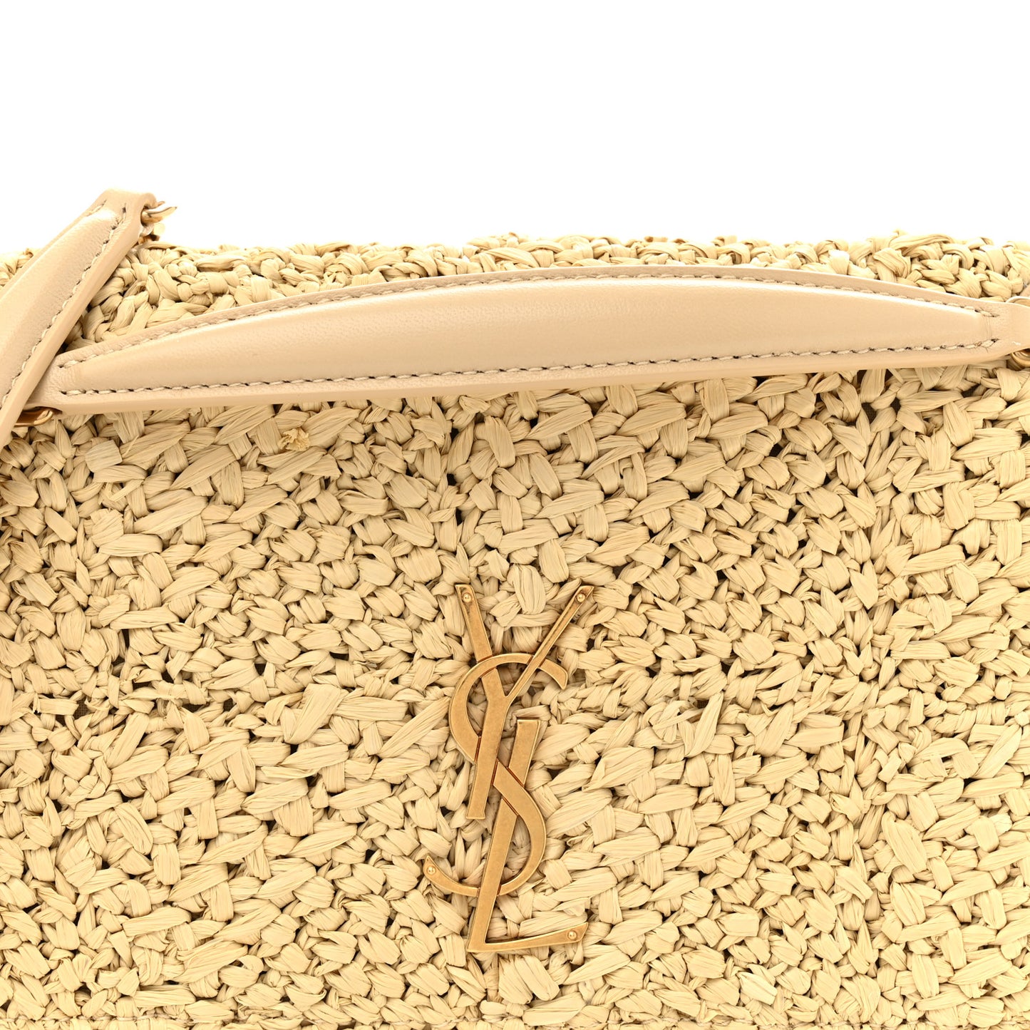 Raffia Monogram Medium Jamie Natural Avorio