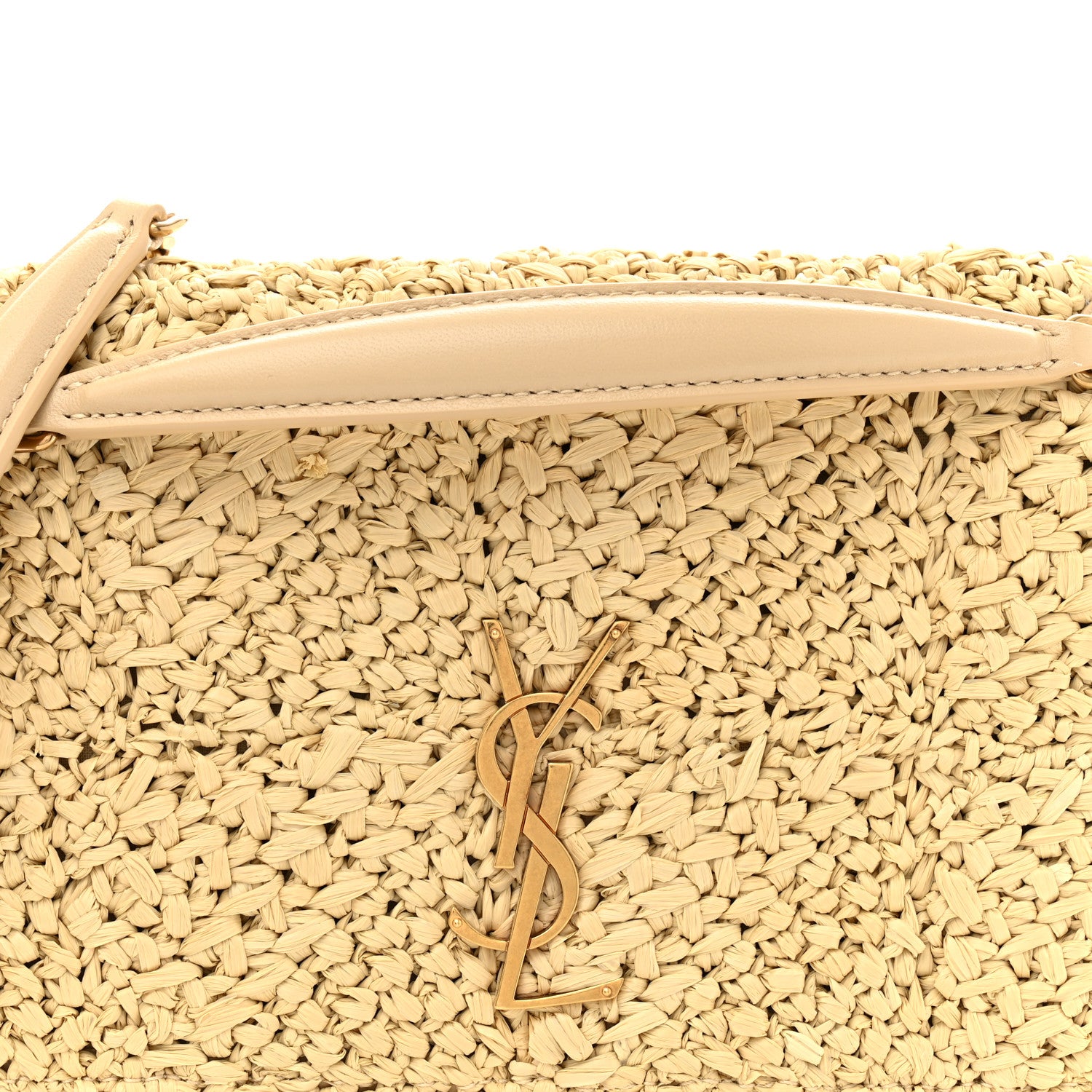 Saint Laurent Raffia Monogram Medium Jamie Natural Avorio 8 of 10