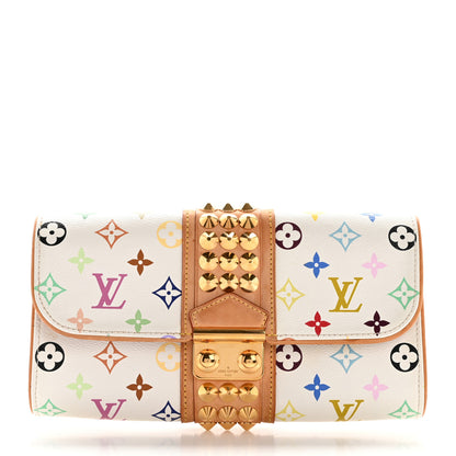 Louis Vuitton Monogram Multicolor Courtney Clutch White 1 of 17