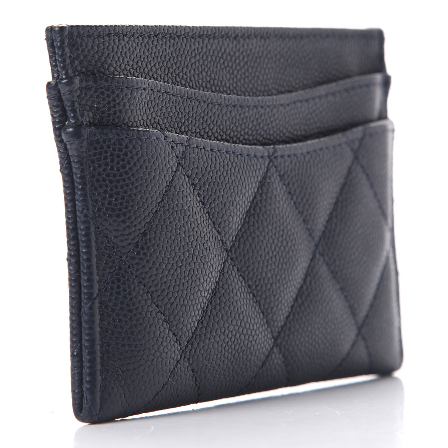 Chanel Caviar Quilted Card Holder Navy 3 of 10