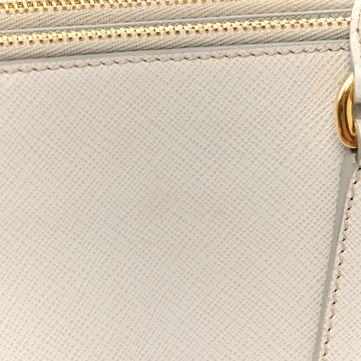 Saffiano Small Galleria Double Zip Tote Talco