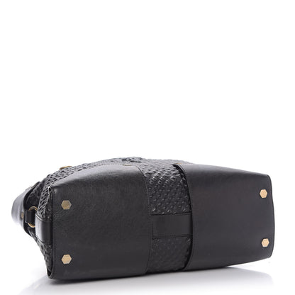 Versace Nappa Embossed Studded Tote Black 4 of 8