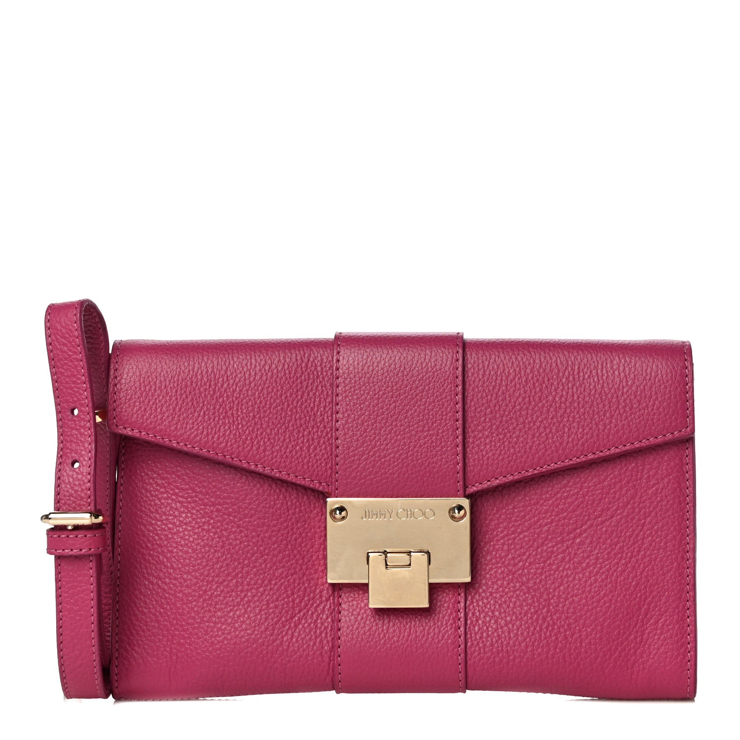Jimmy Choo Calfskin Rivera Flap Clutch Pink 1 of 11