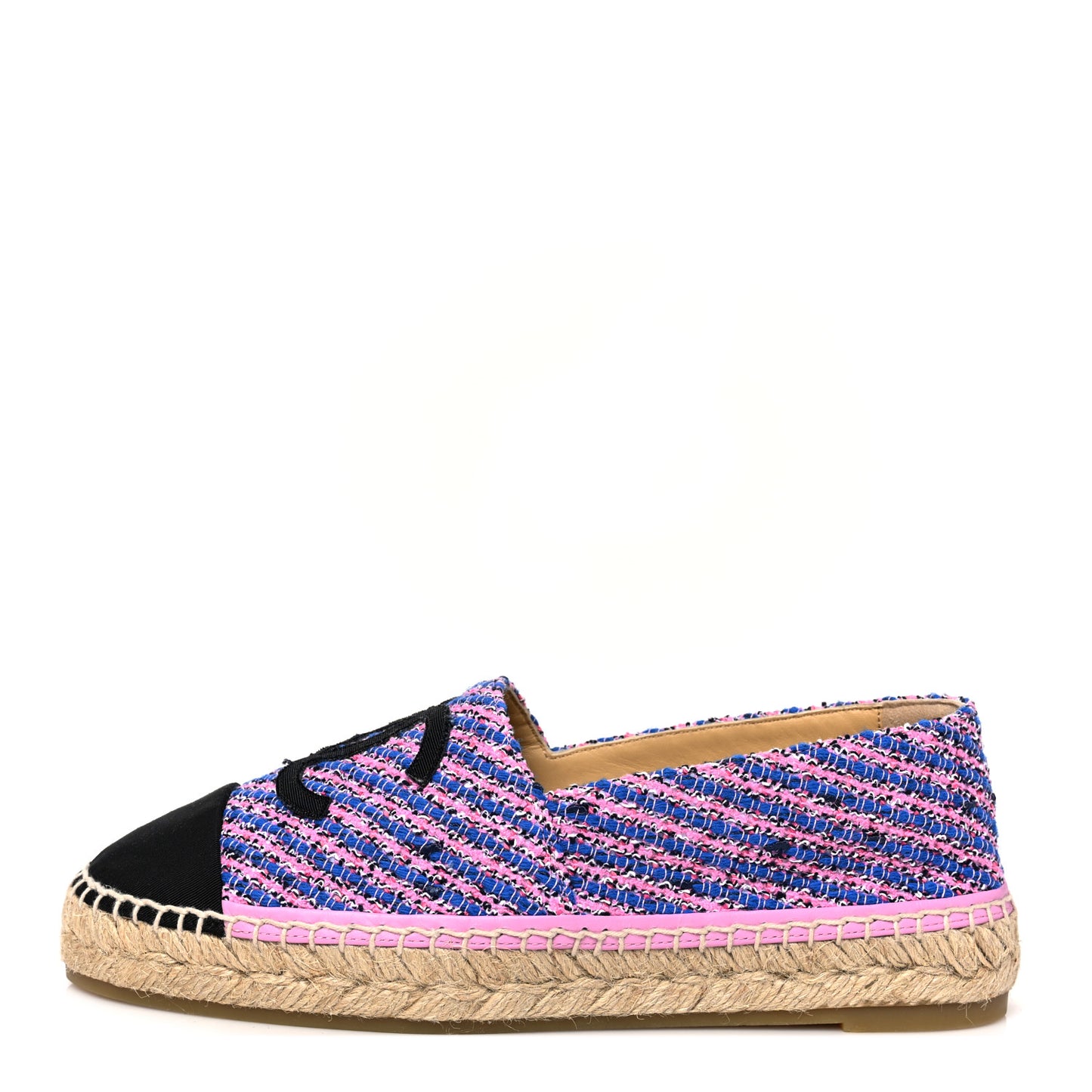 Tweed CC Espadrilles 39 Blue Pink