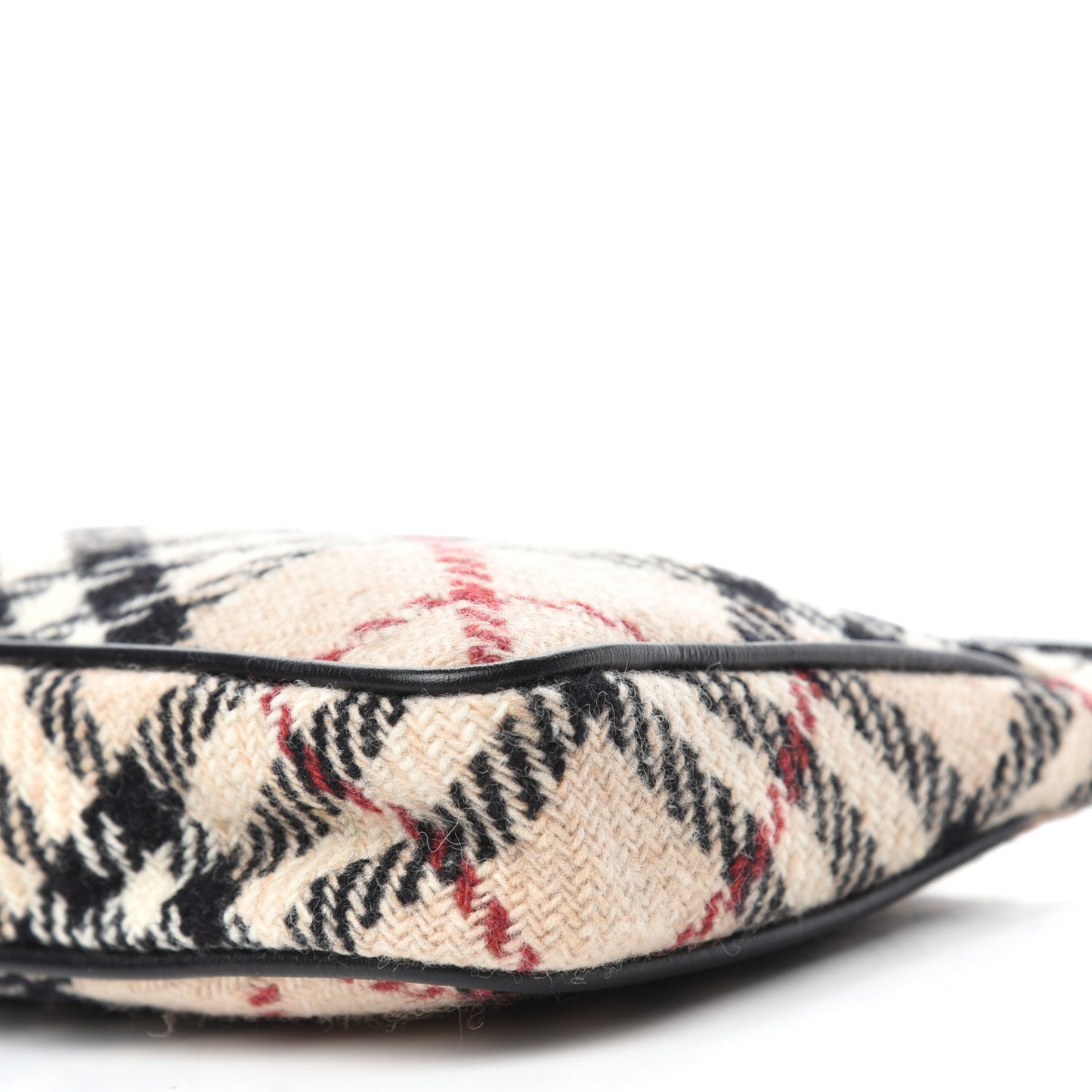 Wool Check Pochette Beige