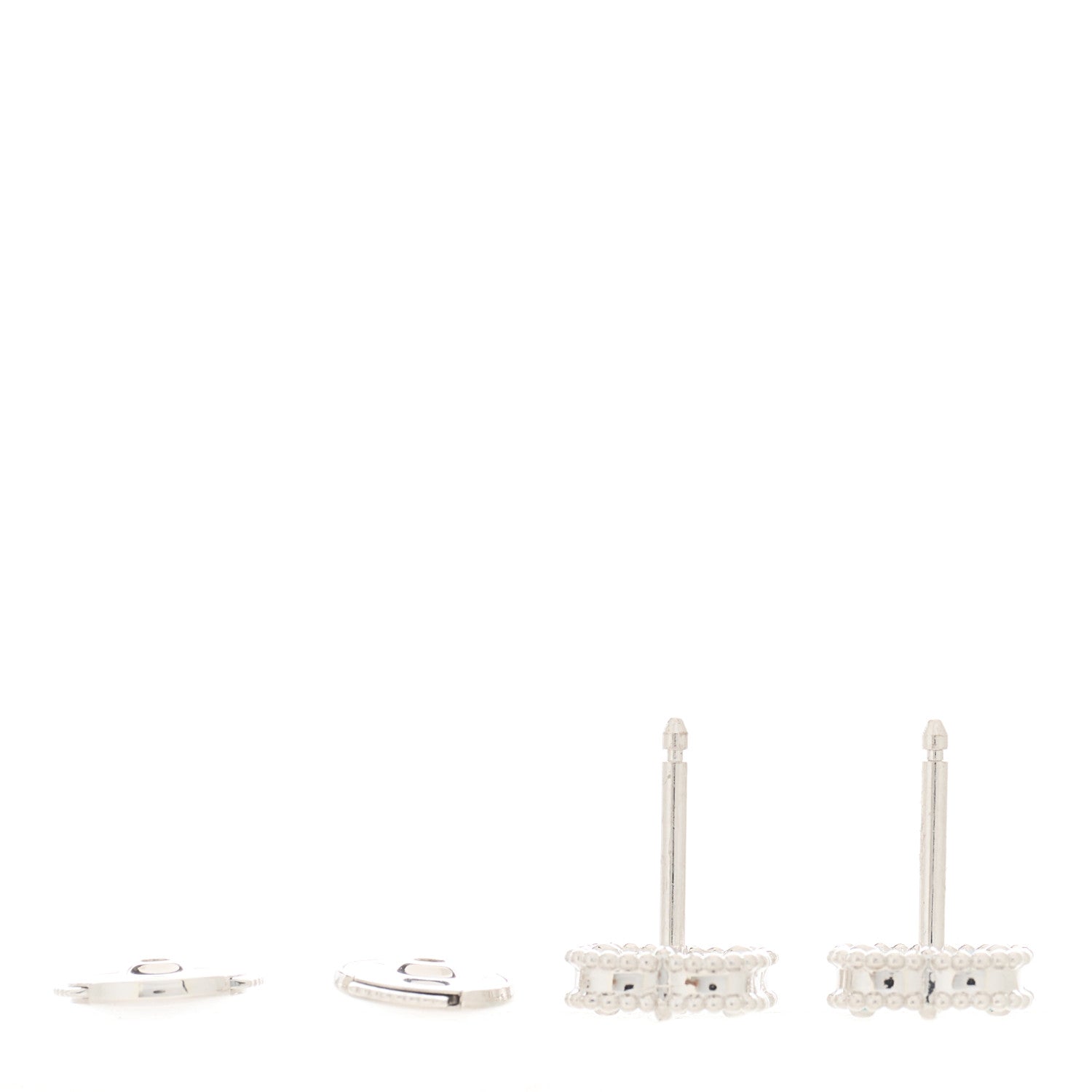 Van Cleef & Arpels VAN CLEEF & ARPELS 18K White Gold Turquoise Sweet Alhambra Earrings 3 of 5
