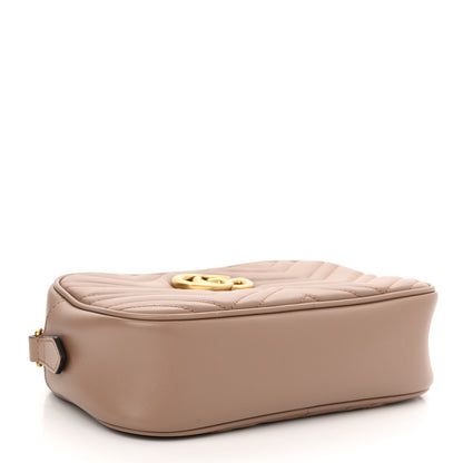 Gucci Calfskin Matelasse Small GG Marmont Chain Shoulder Bag Porcelain Rose 3 of 9