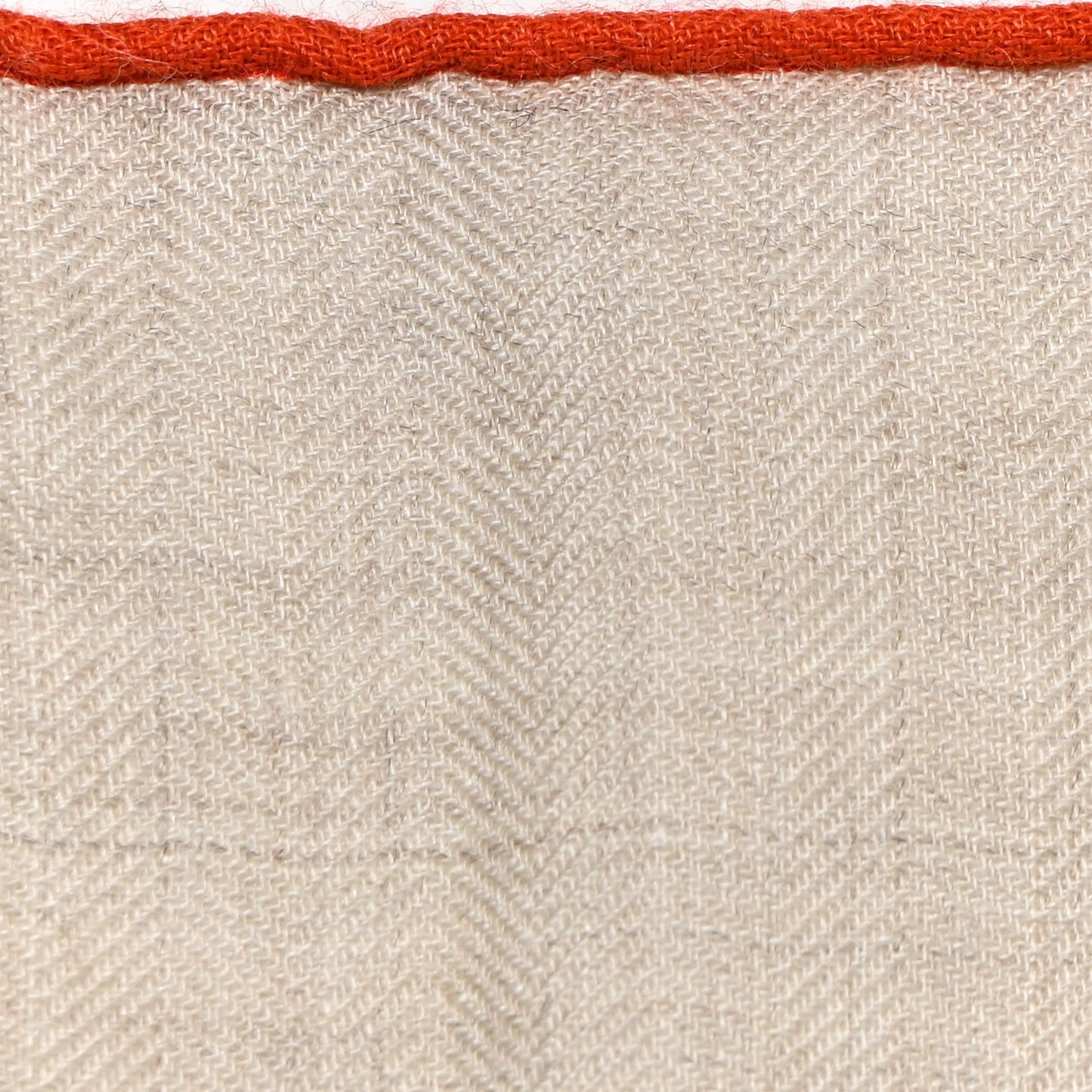 Cashmere Silk Botanica Grafica Shawl 140 Naturel Black Orange
