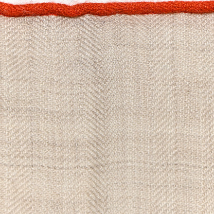 Hermes Cashmere Silk Botanica Grafica Shawl 140 Naturel Black Orange 10 of 11