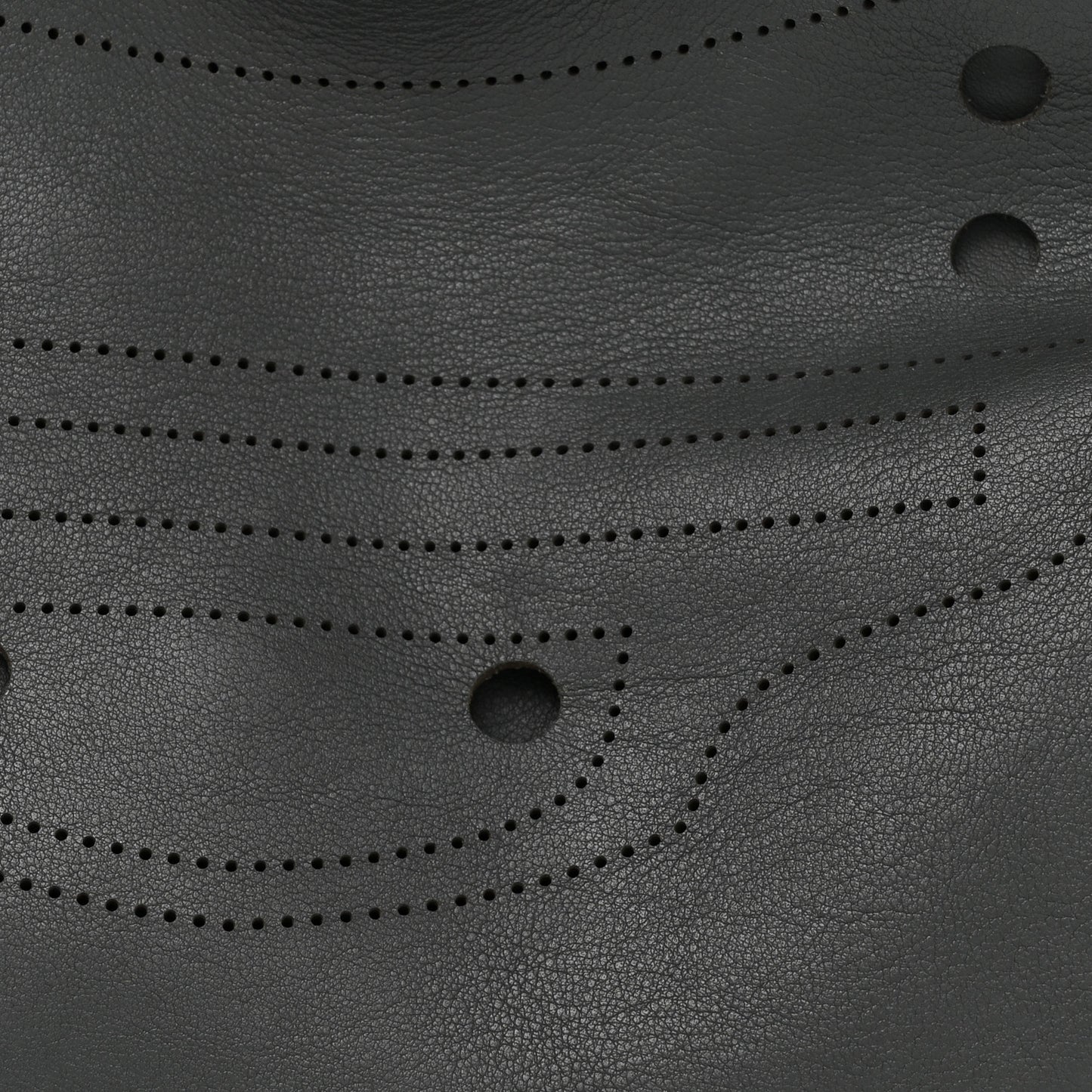 Veau Soyeux Perforated Blackout Hardware City Gris Fossile