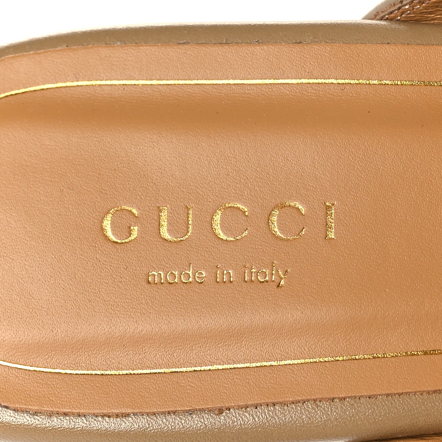 Gucci Calfskin Womens Princetown Slippers 37.5 Gloomy Almond 9 of 10