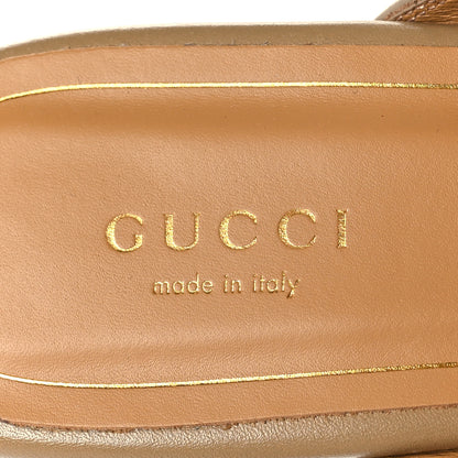 Gucci Calfskin Womens Princetown Slippers 37.5 Gloomy Almond 9 of 10