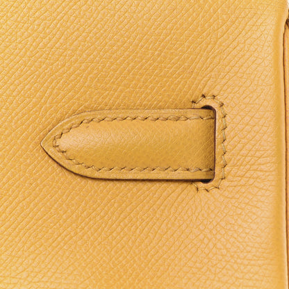 Hermes Epsom Birkin 35 Jaune Ambre 10 of 34