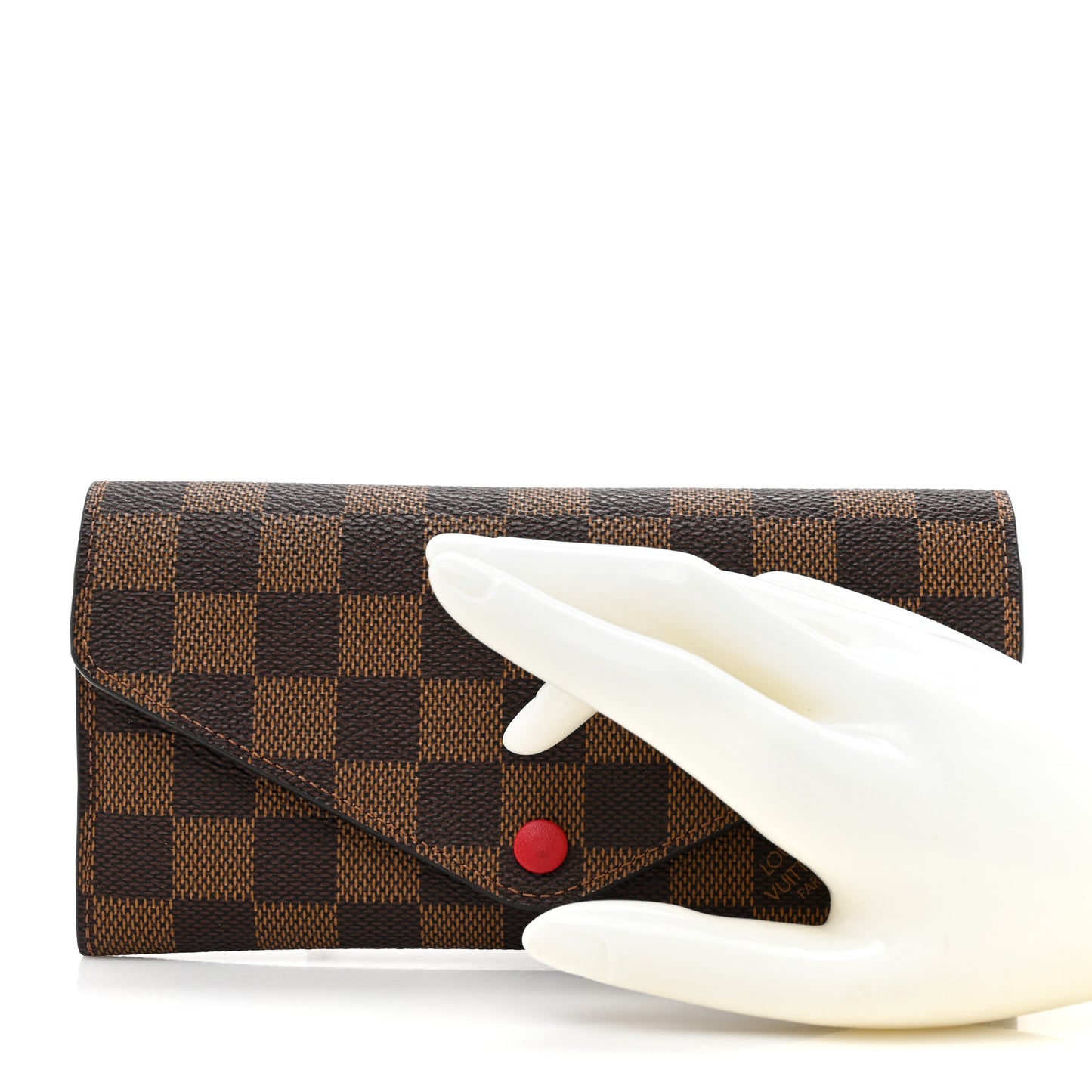 Damier Ebene Josephine Wallet Red